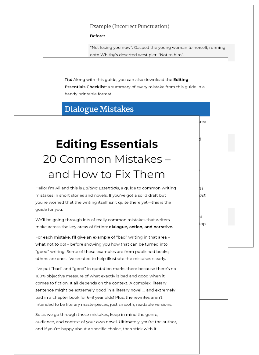 Image of the first 3 pages of Editing Essentials